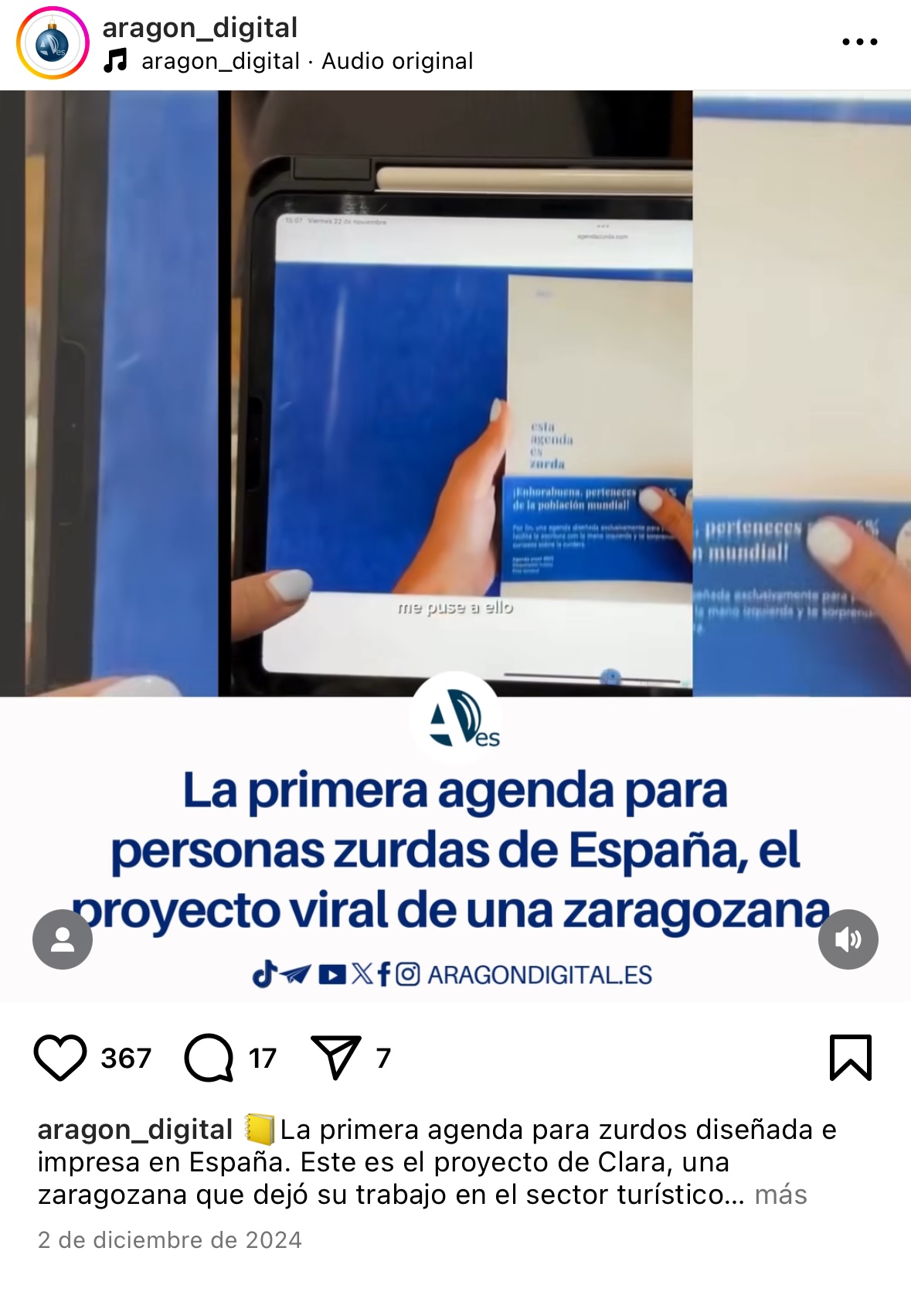 Reseña de prensa en Aragón Digital